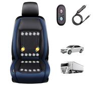 LRF-yxkj Siège Ventilé 12v/24v, 3 Vitesses Réglables de Vent Refroidisseur De Siège De Voiture pour Voitures, SUV, camions,Blue-24V20-BladeFan+Massage