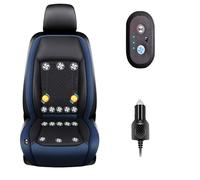 LRF-yxkj Siège Ventilé 12v/24v, 3 Vitesses Réglables de Vent Siège De Refroidissement De Voiture pour Voitures, SUV, camions,Blue-24V16-BladeFan+Massage