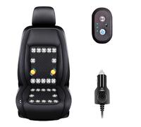 LRF-yxkj Siège Ventilé 12v/24v, 3 Vitesses Réglables de Vent Ventilation De Siège De Voiture pour Voitures, SUV, camions,Black-24V24-BladeFan+Massage