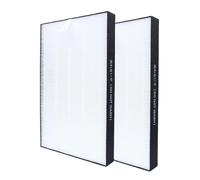 LRFDRESS Lot de 2 filtres HEPA compatibles avec Sharp KC-A40E-W KC-A40E-B KC-A40Y-W KC-A40EU-W KC840U Filtre à air de rechange FZ-A40HFE FZ-A40DFE FZ-A60MFE Filtre FP-FM404b-b FZ-F40 370 x 235 x