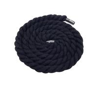 LRFNKCT 1 paire de lacets en coton et chanvre épais de 1 cm, lacets torsadés durables à trois brins for chaussures décontractées tissées(Black,400cm)