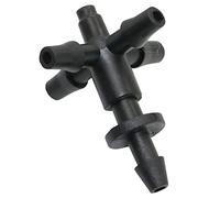 LRFNKCT Adaptateur de Tuyau, Connecteur, connecteur de Tuyau, 20 pièces barbelé 3/5 mm Tuyau Droit connecteurs Rapides répartiteurs de Tuyau connecteur croisé à Joints Multiples, Cinq Voies