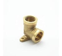 LRFNKCT Adaptateur de Tuyau, connecteur de Robinet, 1/2" BSP Femelle x 1/2" BSP Filetage Femelle, coude à 90 degrés en Laiton, connecteur de raccord de Tuyau avec Base for Eau, Carburant, par défaut