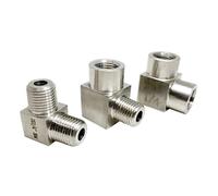 LRFNKCT Adaptateur de Tuyau, connecteur de Robinet, 1/8", 1/4", 3/8", 1/2", 3/4", 1", coude en Acier Inoxydable BSP 304, connecteur de raccord de Tuyau résistant à Haute Pression, mâle à mâle, 1"