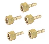 LRFNKCT Adaptateur de Tuyau, connecteur de Robinet, 5 pièces 1/4" NPT Femelle x 1/4" Tuyau barbelé Queue en Laiton Hex Tuyau raccord connecteur Adaptateur Carburant-par défaut