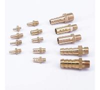 LRFNKCT Adaptateur de Tuyau, connecteur de Robinet, 5 pièces for Tuyau I/D 2,5 mm 3 mm 4 mm 5 mm 6 mm 8 mm 10 mm barbelé x métrique M3 M4 M5 M6 M8 M10 M12 mâle en Laiton - M12 x 1,5 à 8 mm