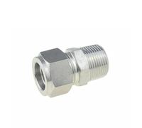 LRFNKCT Adaptateur de Tuyau, connecteur de Robinet, Adaptateur de Tuyau de Compression, connecteur de raccord d'air en Acier Inoxydable 304-PC-BSPT(Pc npt 3/4,A-25mm OD Tube)