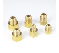 LRFNKCT Adaptateur de Tuyau,connecteur de Robinet, Réducteur de raccord évasé Réducteur de connecteur de Tuyau en Laiton Adaptateur Eau gaz air Carburant-NO2 Femelle vers(No5 Female to No6 M)