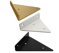 LRFNKCT Étagères,Supports d'étagère,2 Supports d'étagère flottants Invisibles,Support d'étagère en métal Solide, for étagère à Fleurs décorative, Supports d'étagères murales(White,W 170mm x L 230mm)