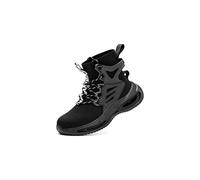 LRFVADW Bottes de sécurité indestructibles pour homme avec bout en acier, noir, 45 1/3 EU