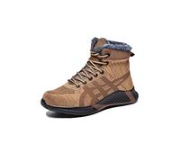 LRFVADW Bottes de sécurité pour homme - Indestructibles - Bout en acier - Anti-écrasement - Chaudes - Fourrure, 1 couleur, 47 1/3 EU