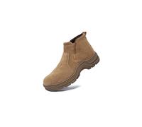 LRFVADW Bottes de travail pour homme - Chaussures de sécurité pour l'hiver et l'automne - Bout en acier - Indestructibles et anti-éraflures, kaki, 41 1/3 EU