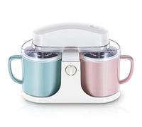 LRFVADW Machine à Glaçons Automatic Ice Cream Maker Household Frozen Fruit Dessert Milkshake Machine Big Capacity 1L 2 Barrels