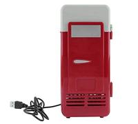 LRFVADW Mini Réfrigérateur 3 Couleur 194 * 90 90mm d'économie d'énergie et écologique 5V 10W USB voiture mini portable Cooler boisson Voiture Bateau Voyage cosmétique Réfrigérateur(Red)