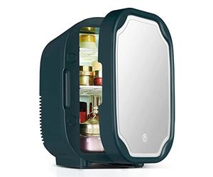 LRFVADW Mini réfrigérateur avec lumière LED pour soins de la peau, maquillage pour la maison, le bureau et réfrigérateur portable