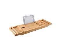 LRFVADW Plateau de bain extensible - Support de tablette - Organiseur de douche