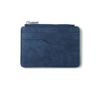 LRFVADW Portefeuilles pour Hommes Men's Card Wallet Short Matte Leather Retro Multi-Card Frosted Fabric Holder Money Minimalist Purse Transparent Coins(Blue)