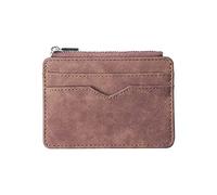 LRFVADW Portefeuilles pour Hommes Men's Card Wallet Short Matte Leather Retro Multi-Card Frosted Fabric Holder Money Minimalist Purse Transparent Coins(Bruin)