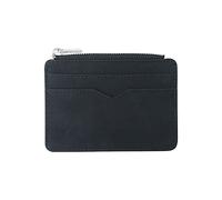 LRFVADW Portefeuilles pour Hommes Men's Card Wallet Short Matte Leather Retro Multi-Card Frosted Fabric Holder Money Minimalist Purse Transparent Coins(Black)