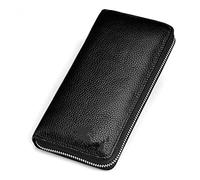 LRFVADW Portefeuilles pour Hommes Men's Wallet Leather Clutch Bag with Mobile Phone Long Card Luxury Brand Men(Black)