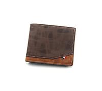 LRFVADW Portefeuilles pour Hommes Mode Portefeuille Money Sac Mody Couleur Cuir Business Court Vintage Multi-Card Soft Purs(D)