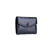 LRFVADW Sac à Main pour Femme Femmes Cuir à Trois Fois Portefeuilles Design Coin Porte-Monnaie Huile Cire Cuisine en Dames Zipper(Black)