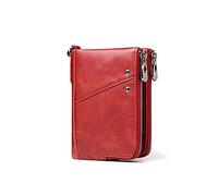 LRFVADW Sac à Main pour Femme Portefeuille en Cuir véritable Portefeuille Femme Porte-Monnaie Rouge Petit Sac de Monnaie Madame Mini Porte-Carte(Red)