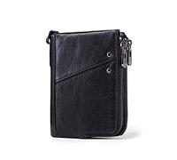 LRFVADW Sac à Main pour Femme Portefeuille en Cuir véritable Portefeuille Femme Porte-Monnaie Rouge Petit Sac de Monnaie Madame Mini Porte-Carte(Black)