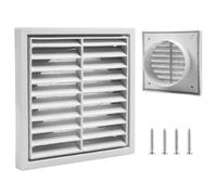 lrgnixs Grille d'aération 100 mm, couvercle d'aération, grille d'évacuation | Grille extérieure moustiquaire - Grille d'aération avec moustiquaire - Pour cuisine, salle de bain, garage et sèche-linge
