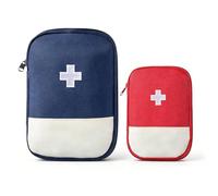lrgnixs Lot de 2 mini sacs de premiers secours, vides, portables, pour pharmacie de voyage, sac de rangement pour la maison, la voiture, le voyage, le camping