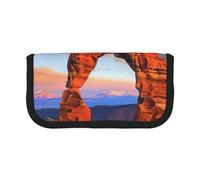 LRHCNZDCP Arches National Park Trousse à crayons en toile avec fermeture éclair, Noir , Taille unique, Cartable