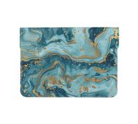 LRHCNZDCP Belle housse en cuir pour ordinateur portable de 13 pouces avec vue sur le canal de Venise - Pour voyage, travail, affaires, Azurite motif marbré bleu sarcelle et feuille d'or, Taille unique