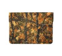 LRHCNZDCP Belle housse en cuir pour ordinateur portable de 13 pouces avec vue sur le canal de Venise - Pour voyage, travail, affaires, Camouflage Arbres Jaunes, Taille unique