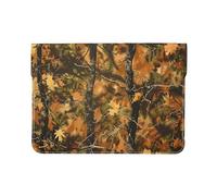 LRHCNZDCP Belle housse en cuir pour ordinateur portable de 13 pouces avec vue sur le canal de Venise - Pour voyage, travail, affaires, Camouflage Arbres Jaunes, Taille unique