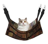 LRHCNZDCP Bibliothèque Art Print Hamac Lit pour Chat Doux Double Couche Suspendu Pet Lit pour Petit Animal de Compagnie, L