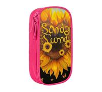 LRHCNZDCP Blessed to Be Called Nana Trousse à crayons avec imprimé tournesol - Noir - Jolie trousse à crayons - Pour l'école et le bureau, rose, Taille unique, Cartable