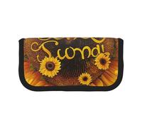 LRHCNZDCP Blessed to Be Called Nana Trousse à crayons en toile avec fermeture éclair Motif tournesol, Noir , Taille unique, Cartable