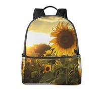 LRHCNZDCP Cartable imprimé lamantins des Antilles - Sac à dos pour ordinateur portable - Élégant et léger - Sac à dos de voyage pour enfants, garçons et filles, Sunflowers, One Size, Sac à dos daypack