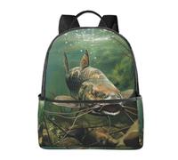 LRHCNZDCP Cartable imprimé lamantins des Antilles - Sac à dos pour ordinateur portable - Élégant et léger - Sac à dos de voyage pour enfants, garçons et filles, Poisson chat sous-marin, One Size, Sac