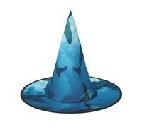 LRHCNZDCP Chapeau de sorcière d'Halloween imprimé requins marteaux pour femmes et hommes, fêtes festives, cosplay, accessoires d'Halloween, 1 pièce