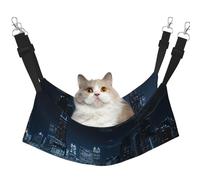 LRHCNZDCP Chicago Lit hamac pour chat avec imprimé réfléchissant, lit doux double couche à suspendre pour petit animal de compagnie, taille M