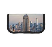 LRHCNZDCP Empire State Building Trousse à crayons en toile imprimée avec fermeture éclair, Noir , Taille unique, Cartable