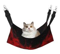 LRHCNZDCP Explosion Burst Lit hamac pour chat imprimé rouge et noir, lit doux double couche à suspendre pour petit animal de compagnie, L