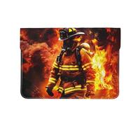 LRHCNZDCP Flying Dove - Housse en cuir pour ordinateur portable 13 pouces imprimée pour ordinateur portable de voyage, travail, affaires, Flamme de pompier, Taille unique