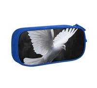 LRHCNZDCP Flying Dove Trousse à crayons avec imprimé colombe mignonne pour l'école et le bureau, noir, bleu, Taille unique, Cartable