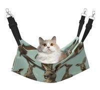 LRHCNZDCP Funny for Kangouroo Imprimé Zoo Lit Hamac Lit Doux Double Couche Suspendu pour Petit Animal de Compagnie, M