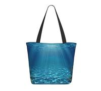 LRHCNZDCP Grand sac à main léger avec imprimé feuilles tropicales pour le travail, les voyages, le shopping, Paysage sous-marin tranquille, Taille unique