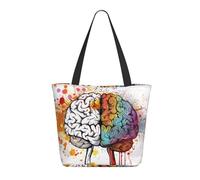 LRHCNZDCP Grand sac à main léger avec motif fleur de lotus - Pour le travail, les voyages, le shopping, Avantage du cerveau gauche et droit, Taille unique