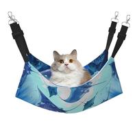 LRHCNZDCP Hamac pour chat imprimé animaux marins, lit doux à double couche à suspendre pour petit animal de compagnie, taille L
