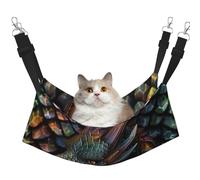 LRHCNZDCP Hamac pour chat imprimé écailles de dragon, lit doux double couche à suspendre pour petit animal de compagnie, taille L